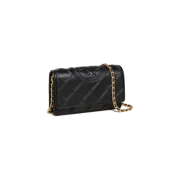Tory Burch Women's Fleming Soft Chain Wallet Black