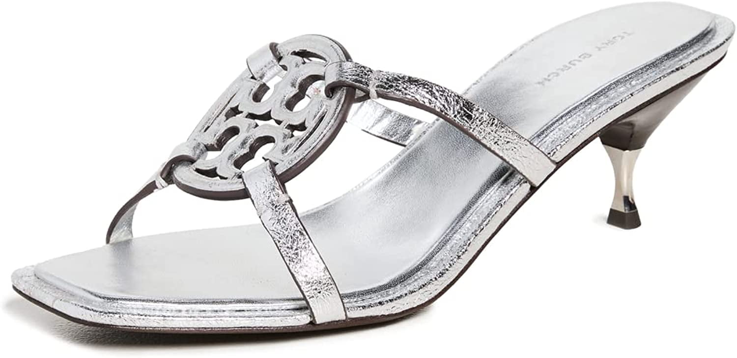TORY BURCH :Geo Bombe レザー ロゴ サンダル Tory Burch Footwear Geo Bombe Miller Low Heel Sandal 55Mm