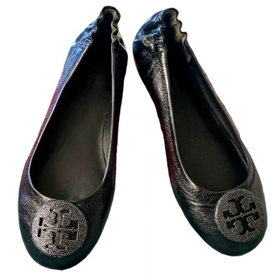 Tory Burch Footwear Minnie Travel Ballet Pave Perfect Black /Jet