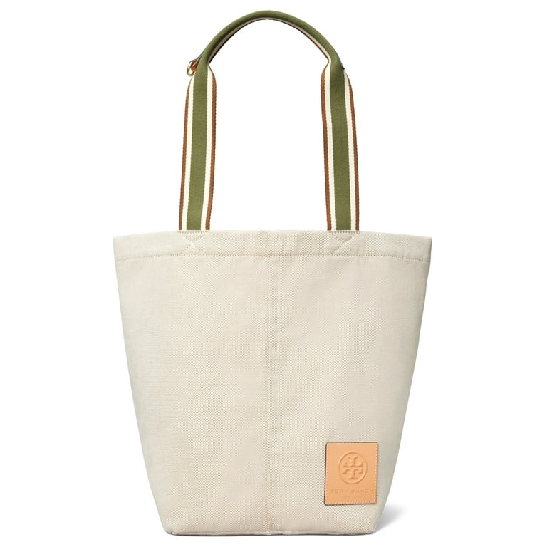 Tory Burch Women s Gracie Large Canvas Tote Natural Walmart