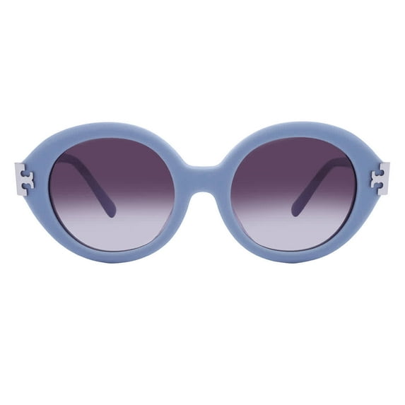 Tory Burch Grey Gradient Oval Ladies Sunglasses TY7210U 19698G 52