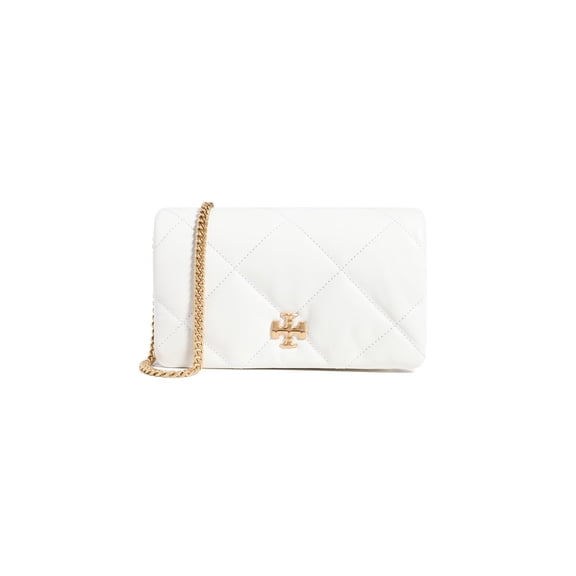Tory Burch Hb Kira Diamond Quilt Chain Wallet Blanc OS
