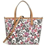 Tory Burch Womens Kerrington Small Top Zip Tote Shoulder Bag Floral