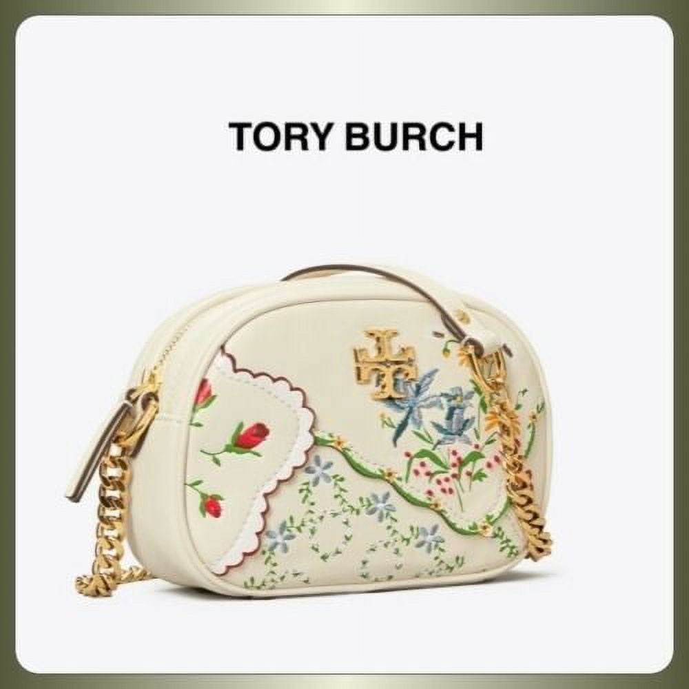 Tory Burch Kira Mixed Floral Convertible Ivory Afternoon Tea Shoulder Bag  NEW
