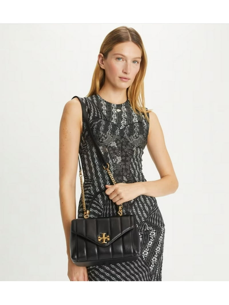 Tory Burch Kira Small Black Leather Single Top Handle
