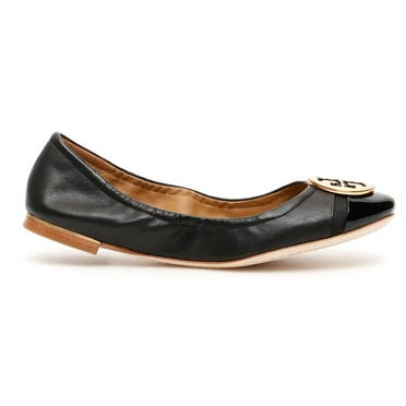 Tory Burch Ladies Minnie Patent Cap-Toe Ballet Flats