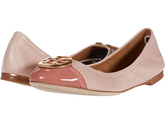 Tory Burch Women's Minnie Travel Ballet Flats Pink Brick