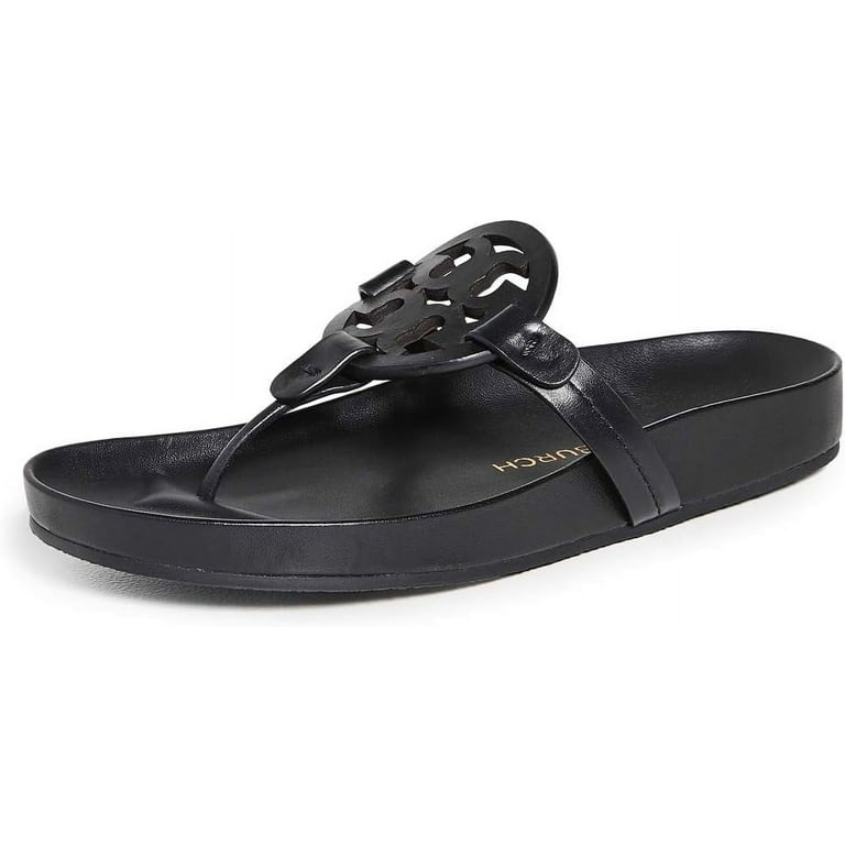 サンダル・ミュール Tory Burch Slippers and Clogs Women Leather Black Tory Burch Miller Cloud Women's Comfortable Leather Slide