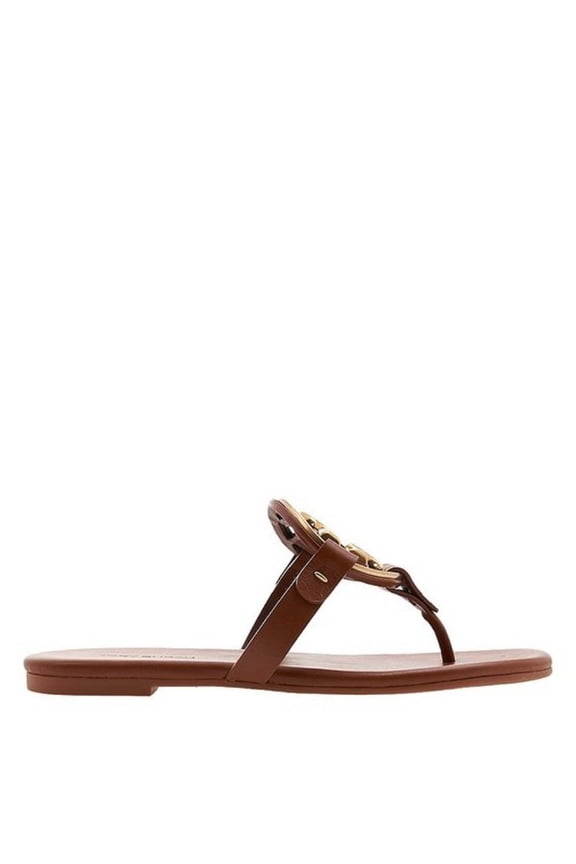 Miller Soft Metal Logo Sandals, Size 5