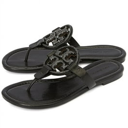 シューズ・サンダルその他 TORY BURCH Woman Flat sandals Black 161863 700 Tory Burch Womens Emmy Black Thong Flat Sandals Shoes 8