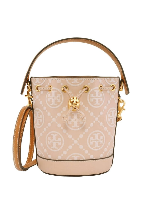 Mini T Monogram Embossed Bucket Bag