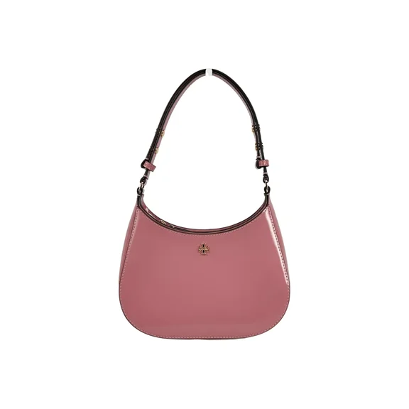 Tory Burch Patent Emerson Small Shoulder Bag Purse Pink Ginger