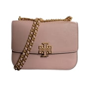 Tory Burch Pebbled Leather Britten Small Adjustable Shoulder Bag Light Meadowsweet