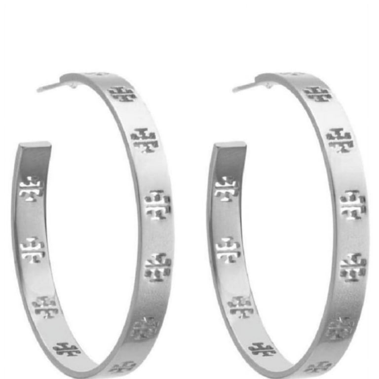 Tory burch pierced t hoop earrings clearance
