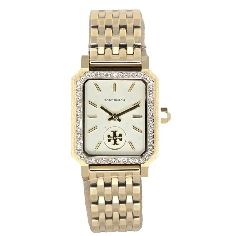 Tory Burch Robinson TBW1513 Cream Dial Gold Bracelet 27MM Womens