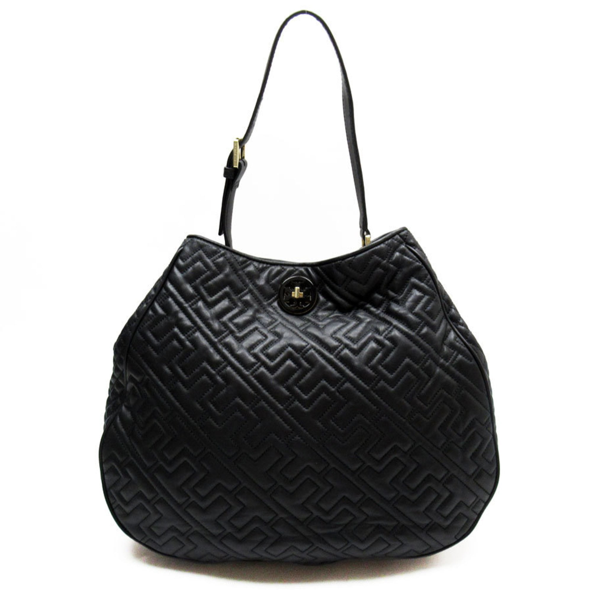 Pre-Owned Tory Burch Shoulder Bag Leather Black Women's T19330I (Good)