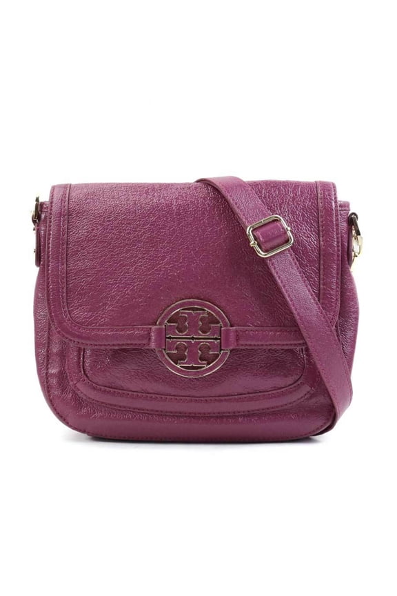 Pre-Owned Tory Burch Shoulder Bag Leather Pink Purple Women's H30716K (Good)