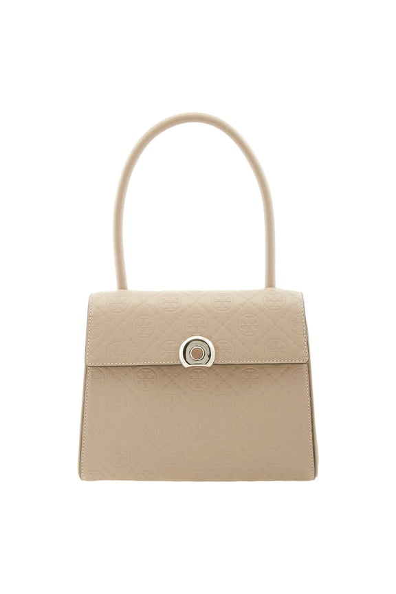 T Monogram Leather Small Deville Bag