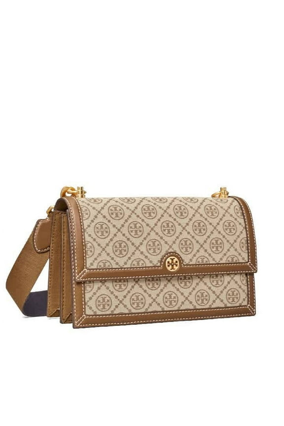 T Monogram Shoulder Bag - Hazelnut