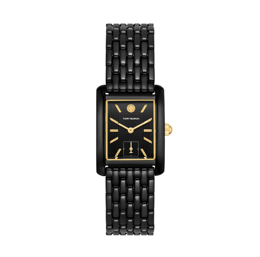 【ほぼ未使用】トリーバーチ TORY BURCH 腕時計 gold/Black Kira Watch, Black/Gold-Tone, 22 x 28 MM: Women's Designer