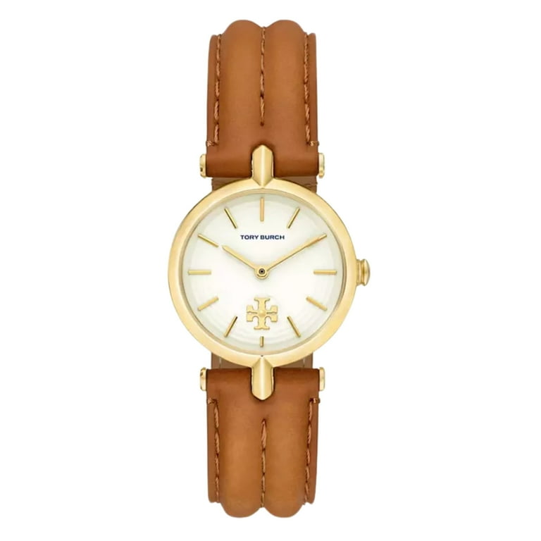 Tory Burch TBW2041 Kira Ivory Dial Brown Leather Starp Woman's