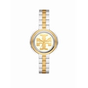Tory Burch TBW6209 Miller Two Tone Gold Silver Logo Dial Stainless Womens Watch