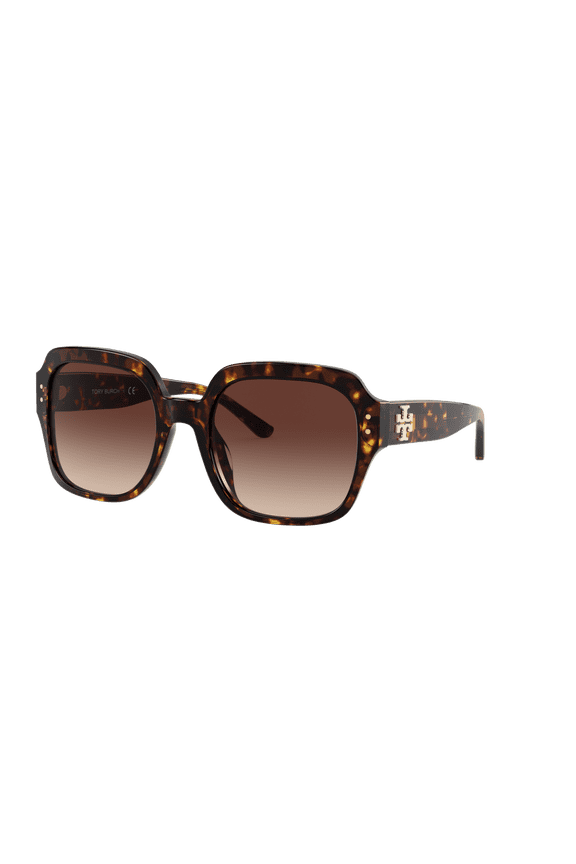 TY 7143U Plastic Womens Square Sunglasses Dark Tortoise 56mm Adult