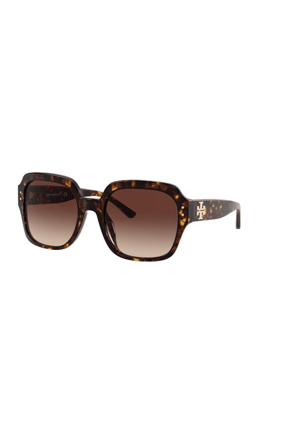 TY 7143U Plastic Womens Square Sunglasses Dark Tortoise 56mm Adult