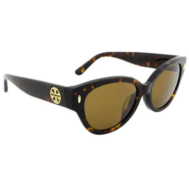 Tory Burch TY 7168U Plastic Womens Cat-Eye Polarized Sunglasses Dark Tortoise 52mm Adult