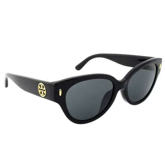 Tory Burch TY 7168U Plastic Womens Cat-Eye Sunglasses Black 52mm Adult