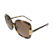 Tory Burch TY 9063U Plastic Womens Square Sunglasses Dark Tortoise 56mm Adult