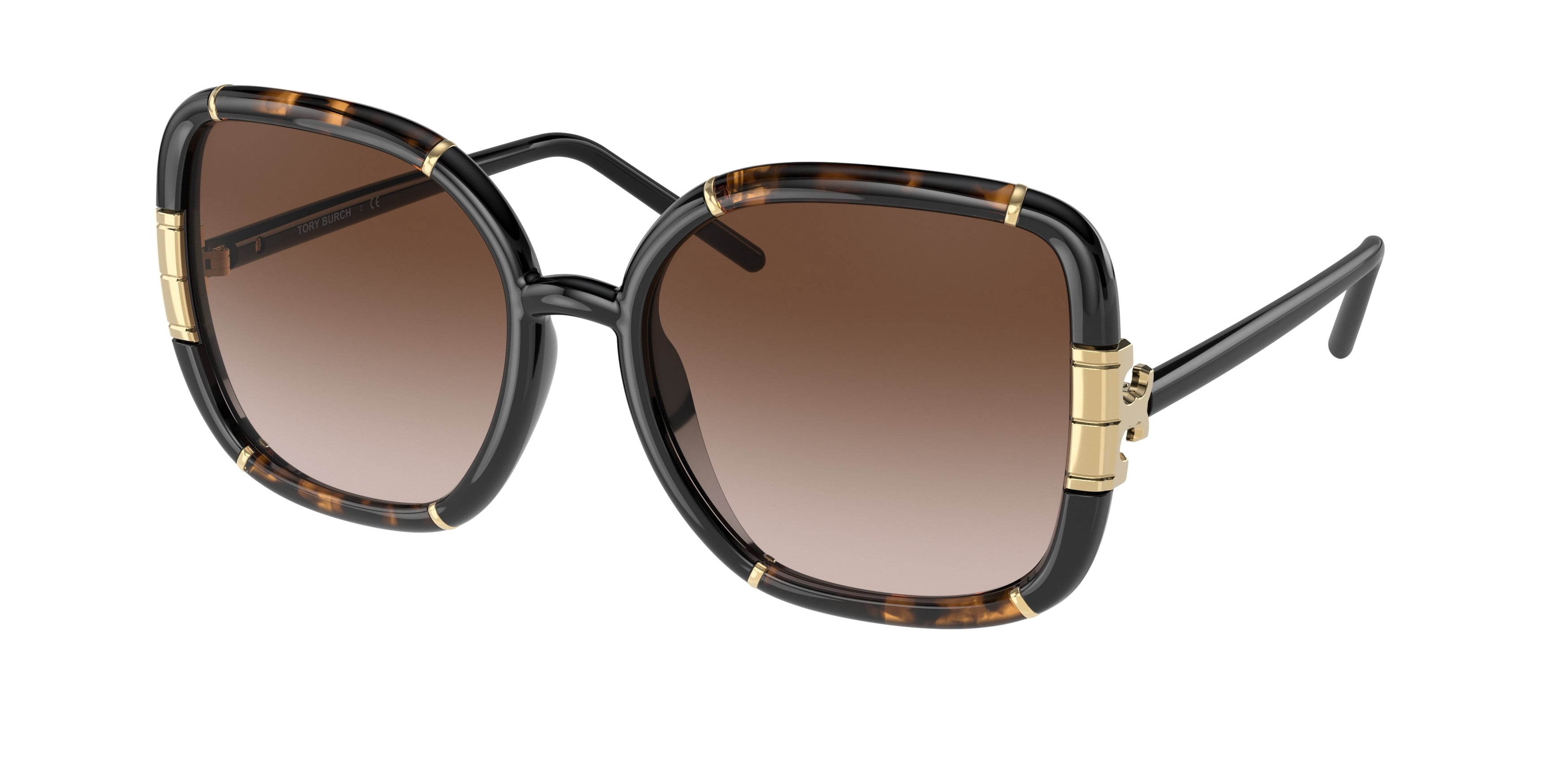 Tory Burch Black and Tortoise Sunglasses Amazon.com: Tory Burch Sunglasses TY 7184 U 172813 Dark  main image 3