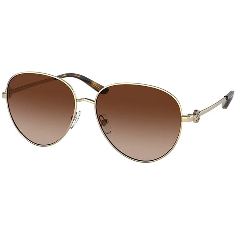Tory Burch TY6082 327913 56MM Shiny Gold Metal/Dark Brown  display picture 2
