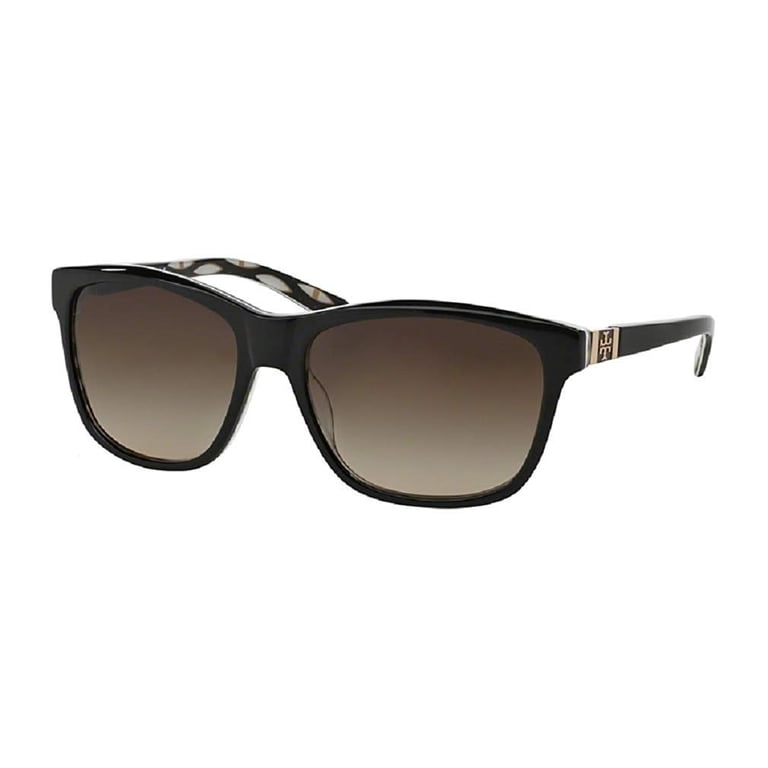 Tory Burch Black Frame Brown Gradient Lens Oversized Sunglasses Miller Oversized Square Sunglasses: Women main image 3
