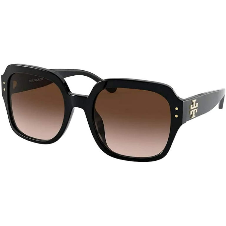 Tory Burch TY7143U Sunglasses Shiny Black Frame Brown Gradient Lens Women’s New Designer iWear Tory Burch TY7143U Sunglasses for Women  main image 3