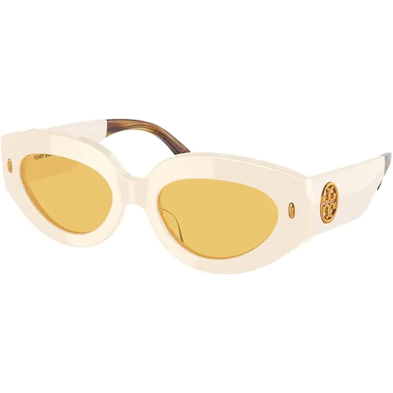 Tory Burch TY7171U 18887C 51MM Ivory / Solid Amber Cat Eye  display picture 3