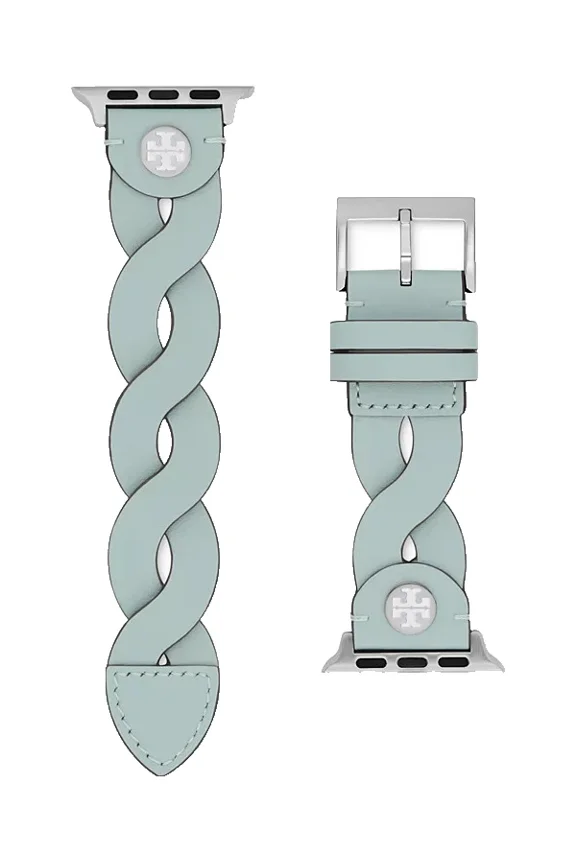 Tbs0111e Blue Braided Leather 38mm-45mm Apple Watch Strap For Womens