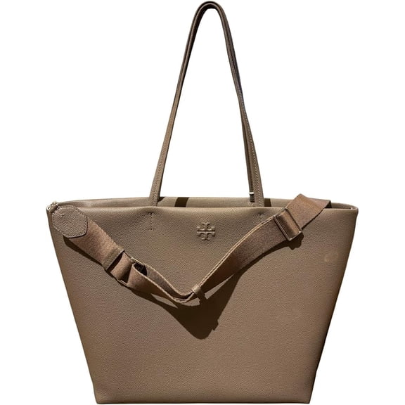 Tory Burch Thea Women's Large Leather Handbag, Wild Mushroom