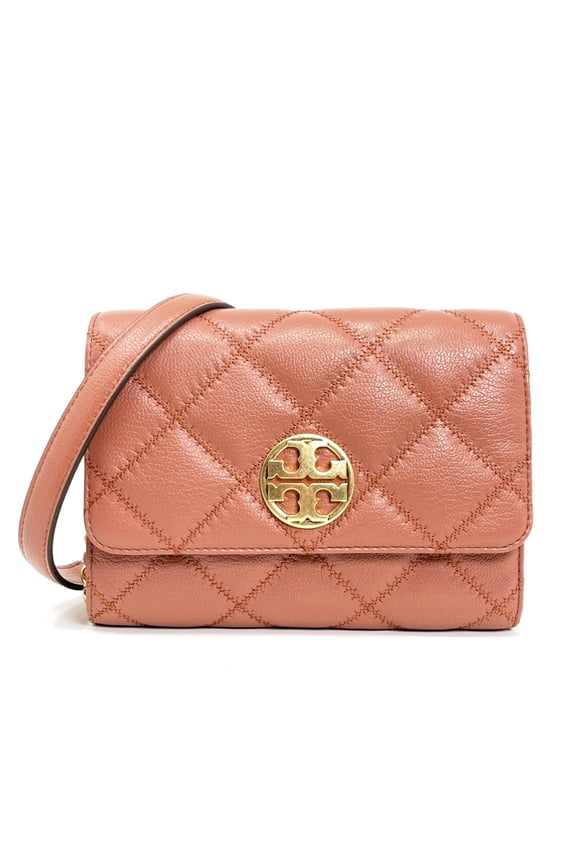 Women's Willa Small Quilted Chain Wallet Crossbody Bag (Toasted Pecan)