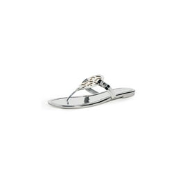 Tory Burch Silver Flat Shoes Size Silver Size Flats
