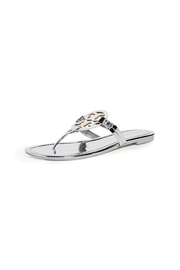 Women's Argento Silver Miller Logo Slides Sandals Shoes