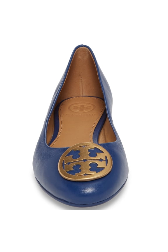 Women's Benton Leather Ballet Flat (Blue), Size 6.5