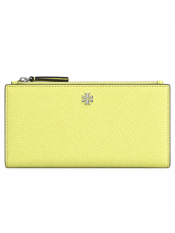 Women's Blake Colorblock Slim Medium Wallet (Pastel Yellow / Pine Frost)