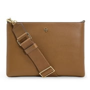 Tory Burch Womens Blake Medium Pebbled Leather Top-Zip Swingpack Crossbody Bag Cortado