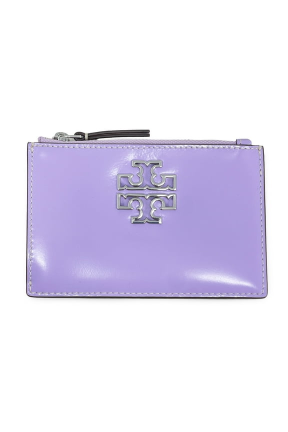 Women's Britten Medium Patent Leather Top Zip Card Case (Lavender)