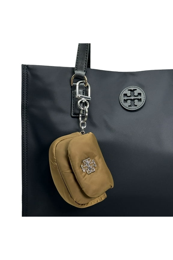 Women's Britten Nylon Small Puffy Card Case (Coffee)