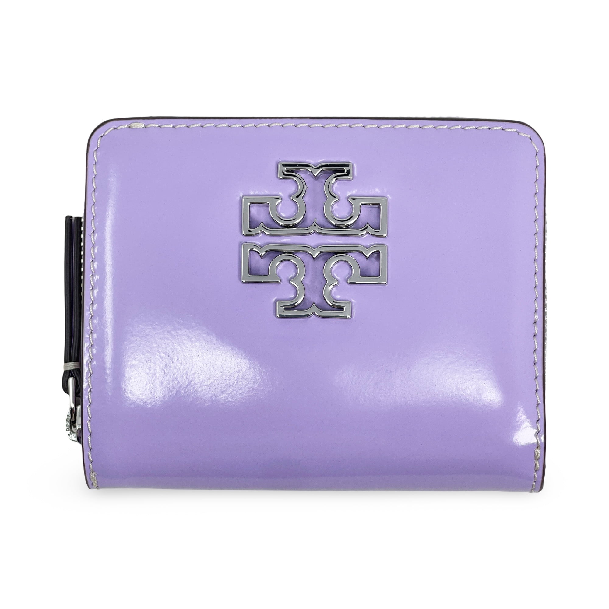 f*d様 Tory Burch 二つ折り財布 パープル Tory Burch Women's Britten Patent Leather Small Snap Bifold Wallet