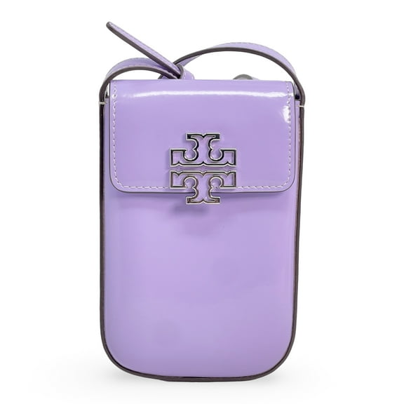 Tory Burch Women's Britten Patent Small Slim Phone Crossbody (Lavender)