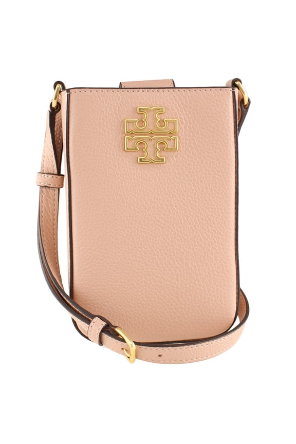 Women's Britten Phone Pebbled Leather Crossbody Bag (Light Meadowsweet)