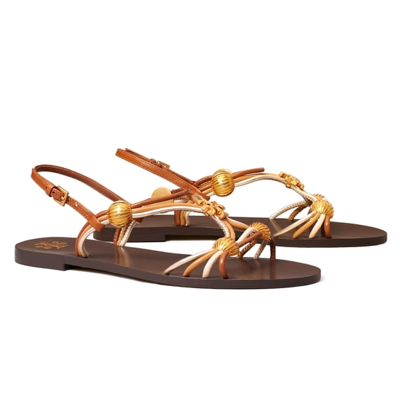Tory Burch Womens Capri Multi Strap Flat Sandal (Multi)